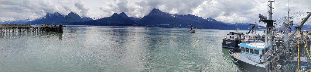 PANO Valdez Bay fishing boats