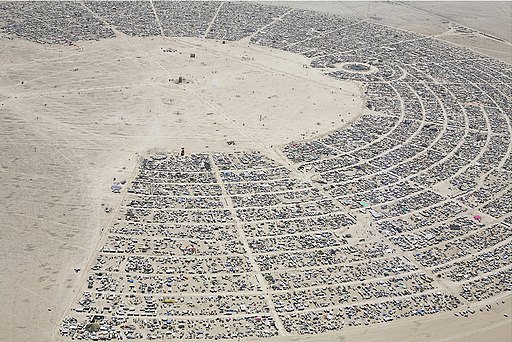 Burning Man aerial view 2010
